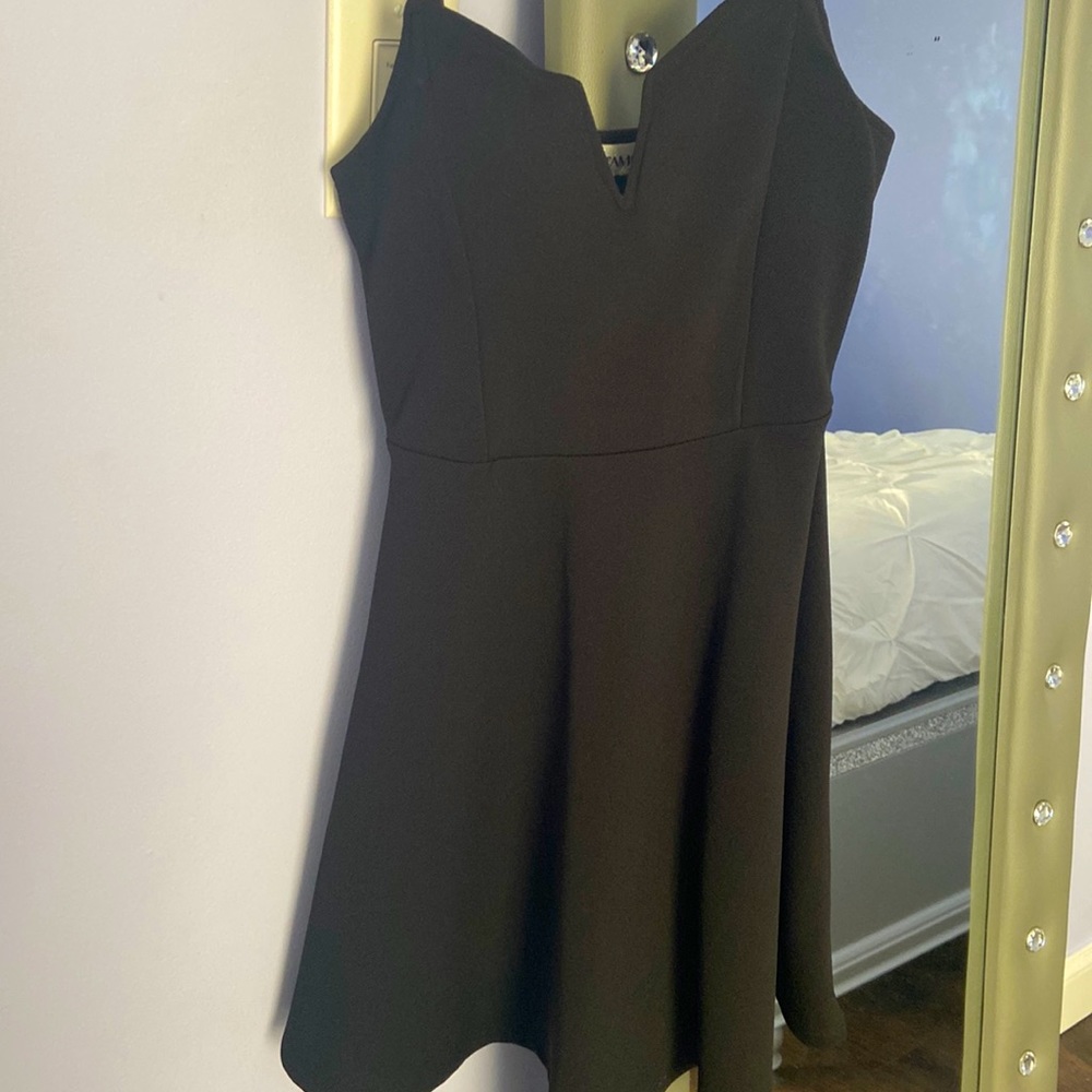 Black flare dress